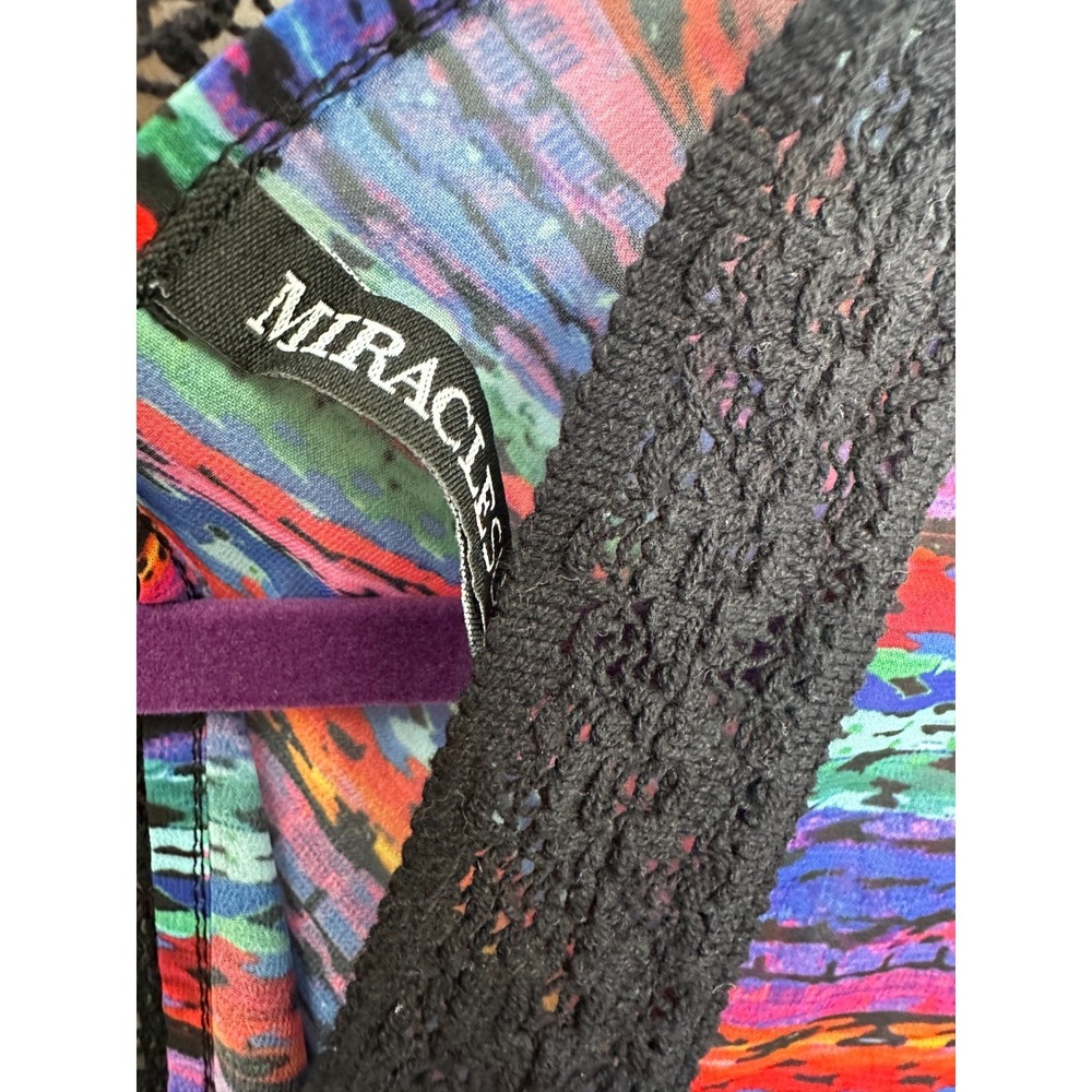 NWT Miraclesuit Carnivale Caftan Swimsuit Cover-Up Multi Color Striped Small - Picture 6 of 14